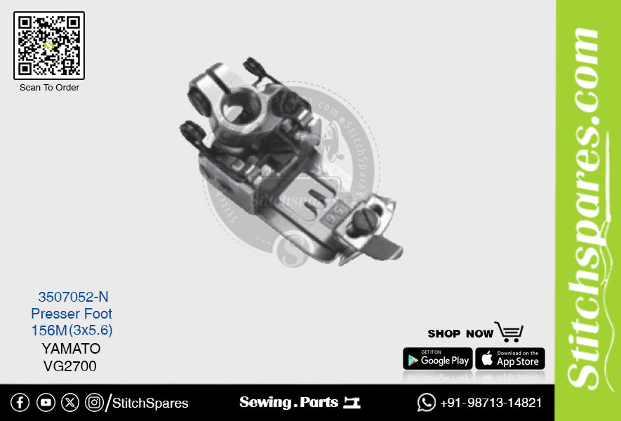 Strong-h 3507052-n 156m(3×5.6)mm Presser Foot Yamato Vg2700 Flatlock 