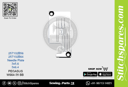 Strong-H 257102B56 3x5.6mm Needle Plate Pegasus W664-35 BB Flatlock (Interlock) Sewing Machine Spare Part