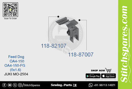 Strong H B1657-804-00T / 118-82107 / 118-87007 Feed Dog Juki MO-2504 OA4-150 A4-150-FG (0?1.6) Double Needle Lockstitch Sewing Machine Spare Part