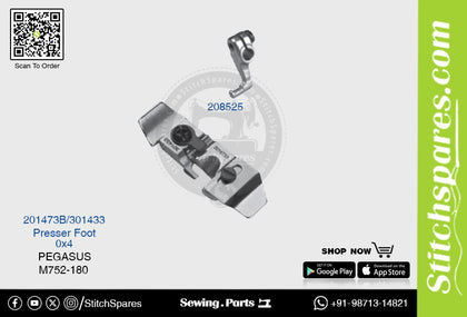 STRONGH 201473B, 301433, 208525 Presser Foot PEGASUS M752-180 (0×4) Sewing Machine Spare Part