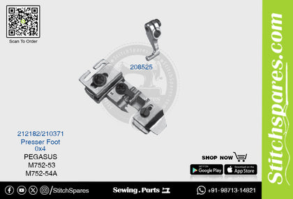 STRONGH 212182, 210371, 208525 Presser Foot PEGASUS M752-53 (0×4) Sewing Machine Spare Part