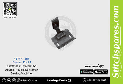 Strong-H 147177-101 1 Presser Foot Brother LT2-B842 -7 Double Needle Lockstitch Sewing Machine Spare Part