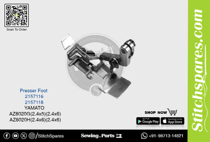 Strong-H 2157116 Presser Foot Yamato AZ8020G (2.4×5) (2.4×6mm) Industrial Sewing Machine Spare Part