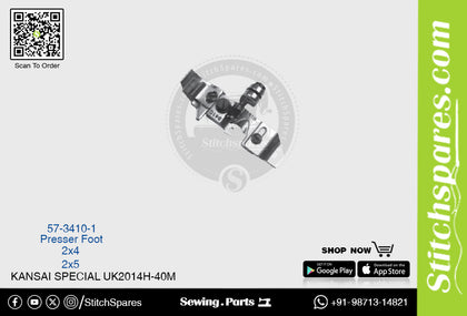 Strong H 57-3410-1 Presser Foot Kansai Special UK2014H-40M 2?5mm Double Needle Lockstitch Sewing Machine Spare Part