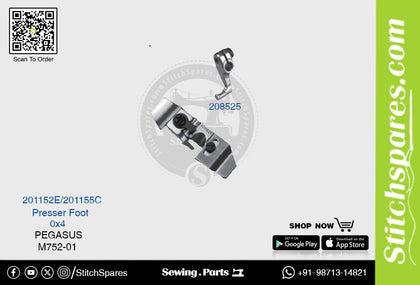 STRONGH 201152E, 201155C, 208525 Presser Foot PEGASUS M752-01 (0×4) Sewing Machine Spare Part