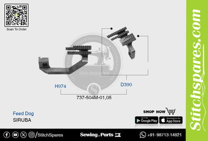 Strong-H H974 / D390 Feed Dog Siruba 737-504M-01,05 Industrial Sewing Machine Spare Part