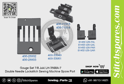 Gauge Set 7/8 Juki LH-3568A-7 Double Needle Lockstitch Sewing Machine Spare Part