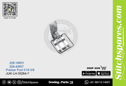 Strong H 226-40957 3/8 Presser Foot Juki LH-3528A-7 Double Needle Lockstitch Sewing Machine Spare Part