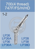 LP26, LP26A, LP36, LP36A, LP28, LP38, LP38D UPPPER LOOPER SIRUBA 700 (4-THREAD) 747F-FS-H-HD SEWING MACHINE SPARE PARTS